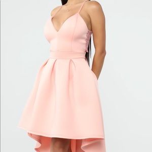 fashion nova just a kiss high low dress